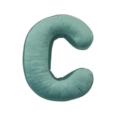 Velvet Letter Cushion - Mint