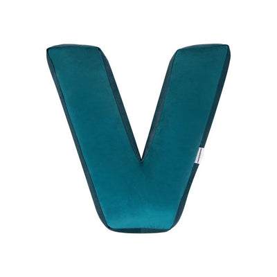 Velvet Letter Cushion - Petrol