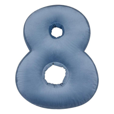 Velvet Number Cushion - Blue