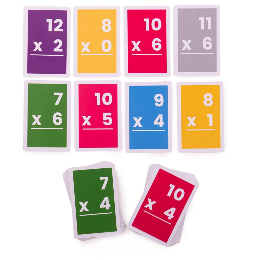 Bigjigs Maths Flashcards - Multiplications Numbers 7-12
