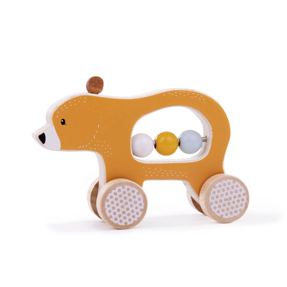 BigJigs Certified Wood Collection - Push Along Bear