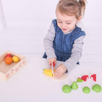 BigJigs Cutting Fruit Toy Food & Crate