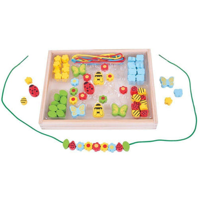 BigJigs Garden Bead Box - Learning to Lace Kit