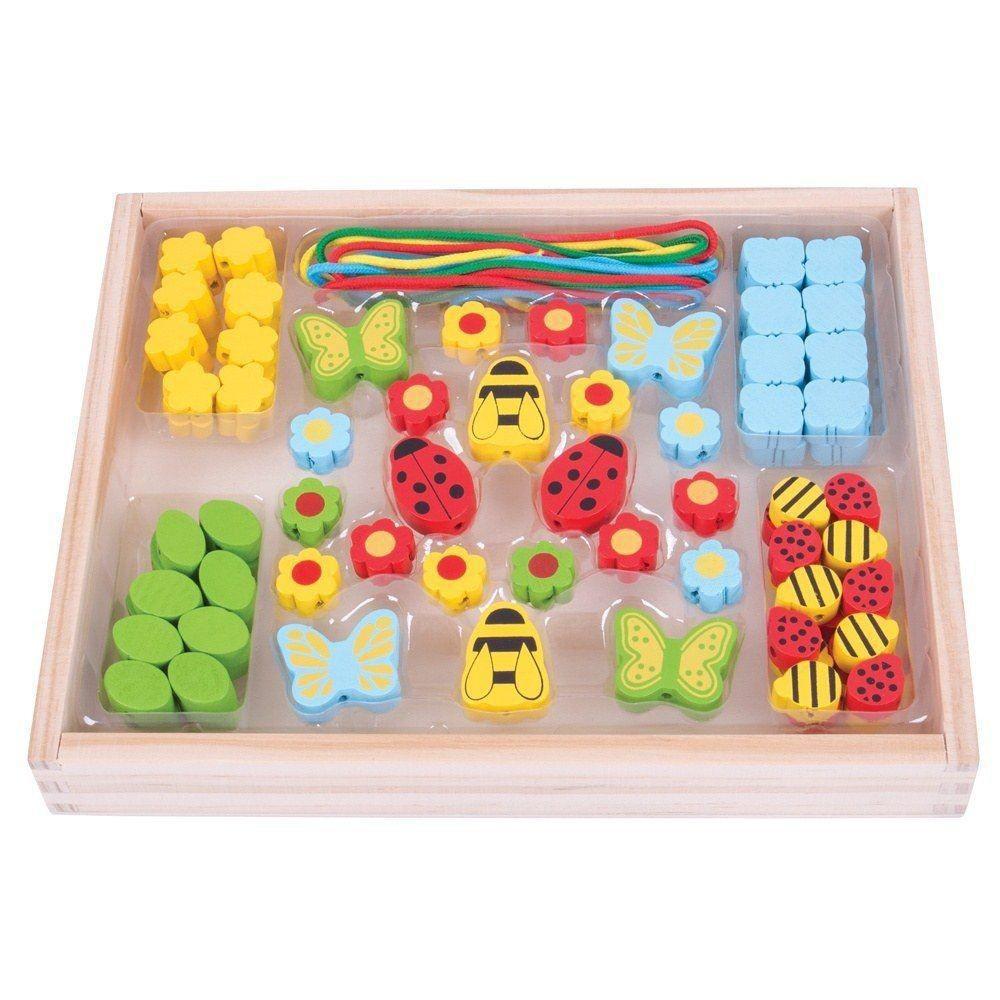 BigJigs Garden Bead Box - Learning to Lace Kit