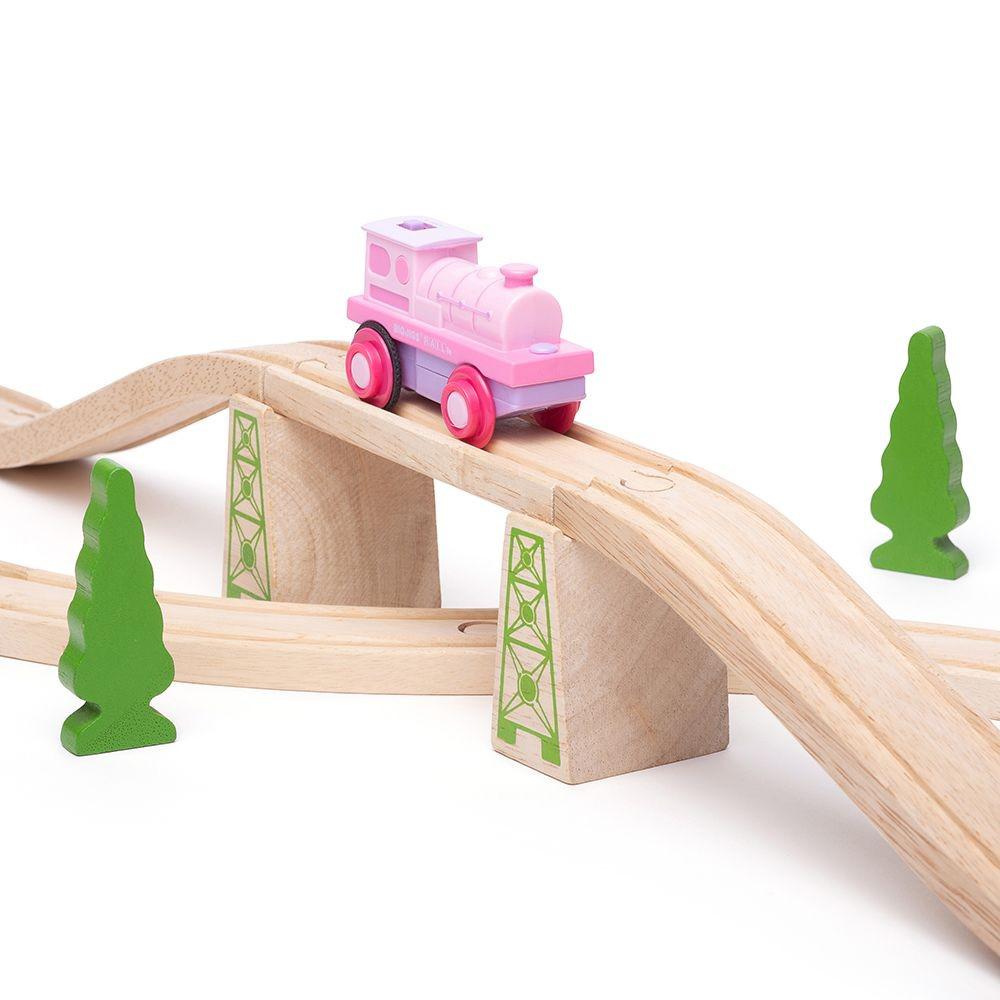 BigJigs Rail Powerful Pink Loco (Battery Operated) for Train Sets