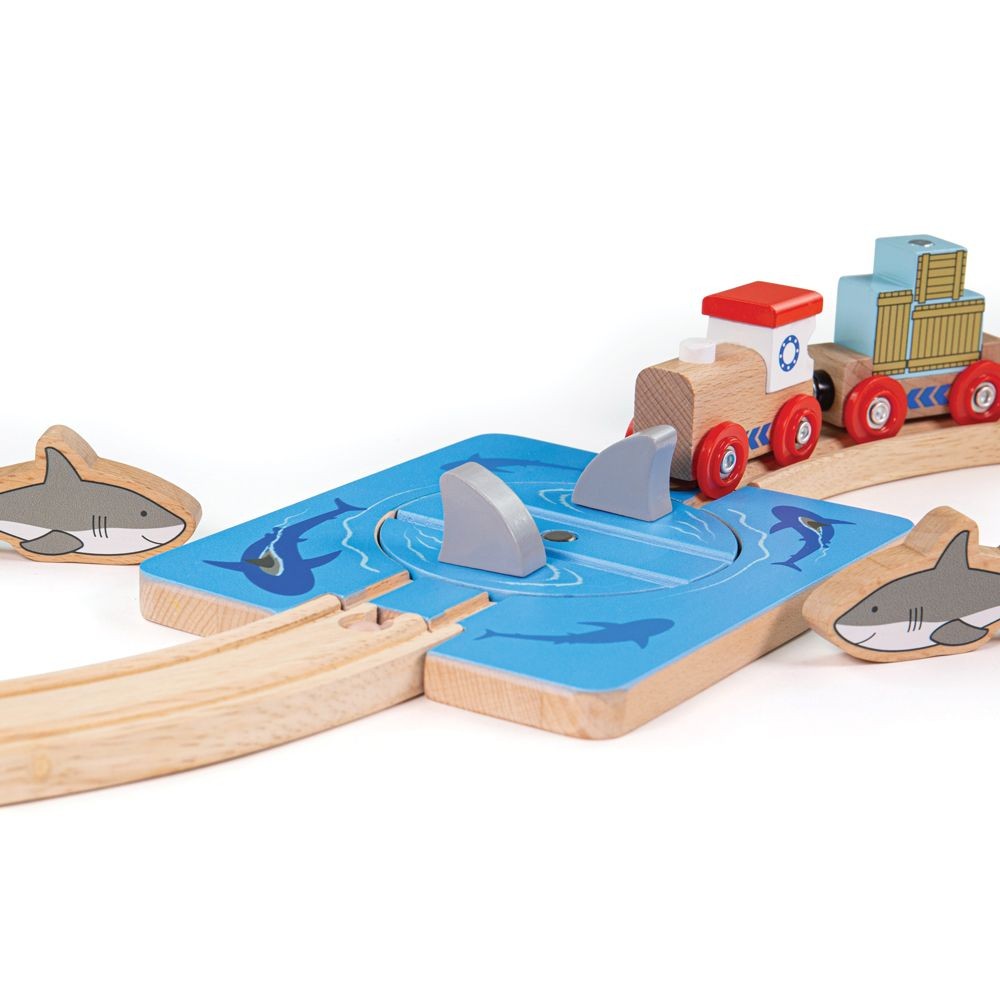 BigJigs Rail Shark Attack Track for Train Sets