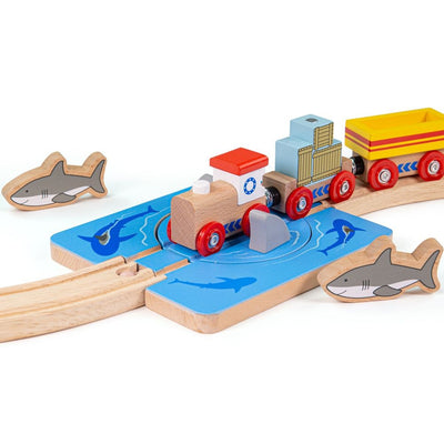 BigJigs Rail Shark Attack Track for Train Sets
