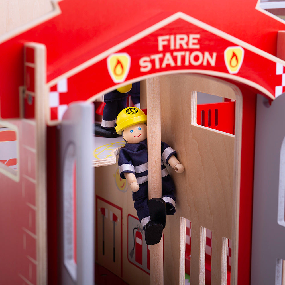 City Fire Station Toy Playset