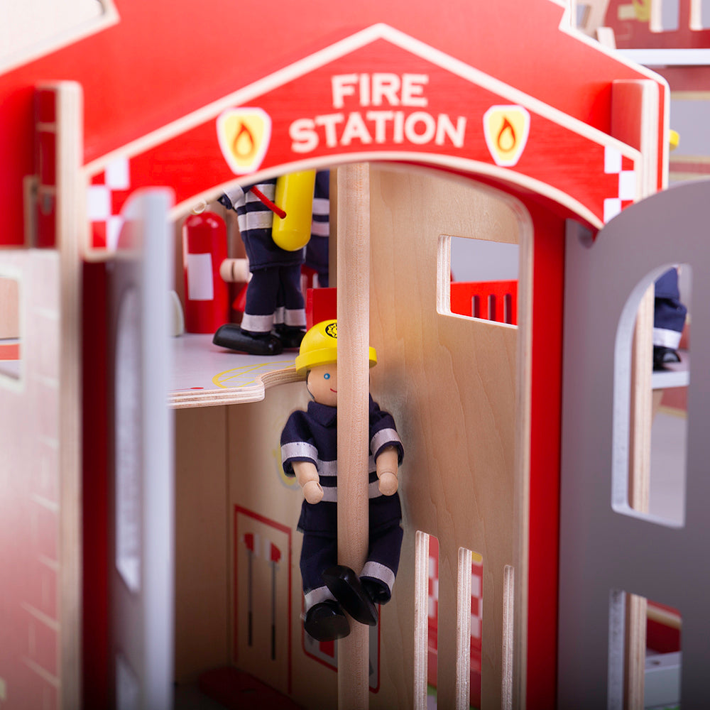 City Fire Station Toy Playset