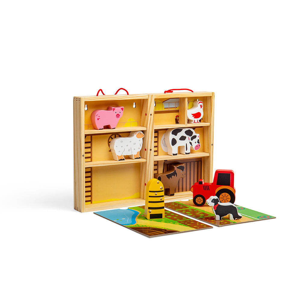 Farm Animal Playbox-Farm Playset-Bigjigs Toys-Yes Bebe