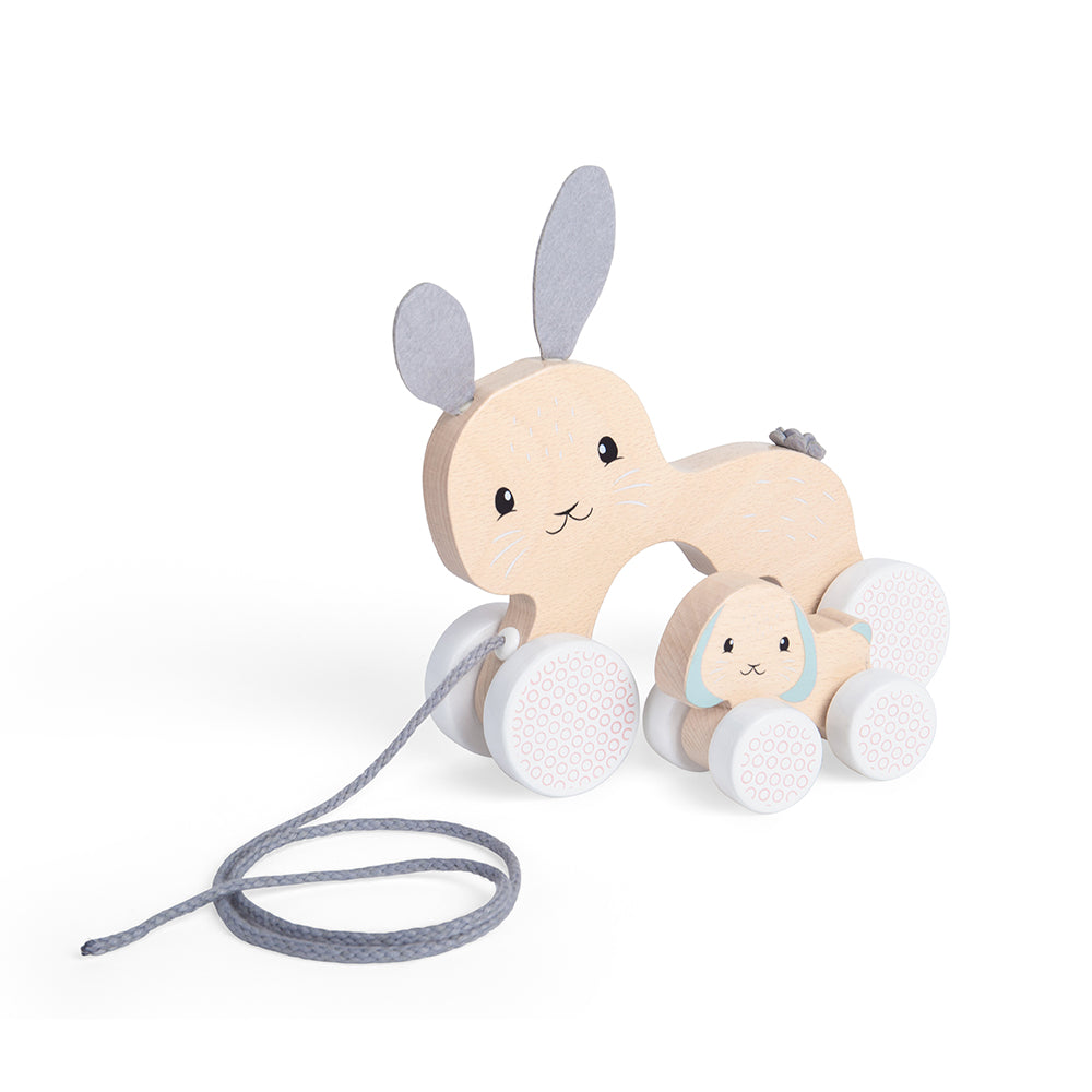 Fsc Pull Along Bunny & Baby-Bigjigs Toys-Yes Bebe