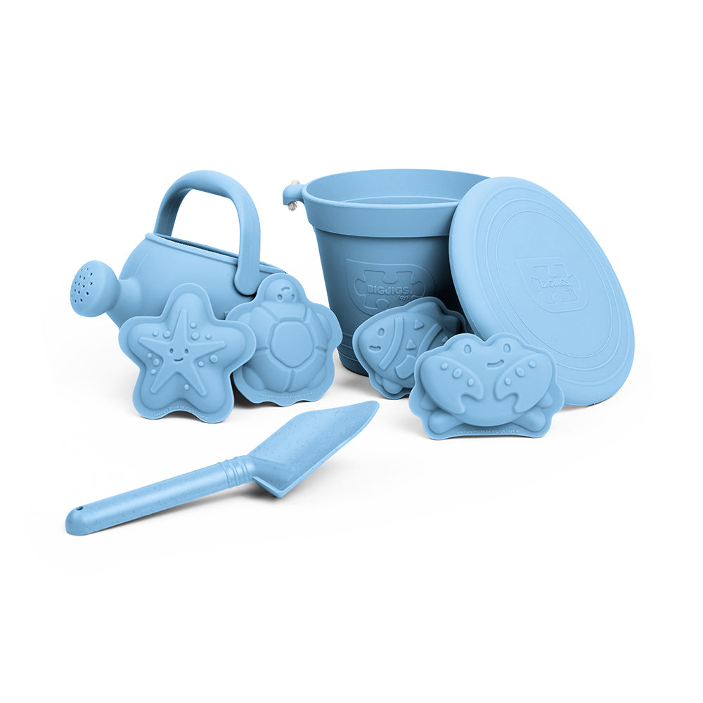 Powder Blue Silicone Beach Toys Bundle (5 Pieces)