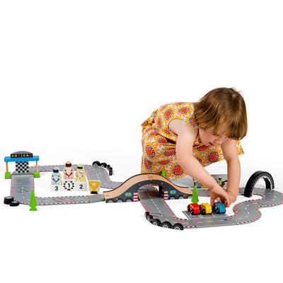 Roadway Race Day-Bigjigs Toys-Yes Bebe