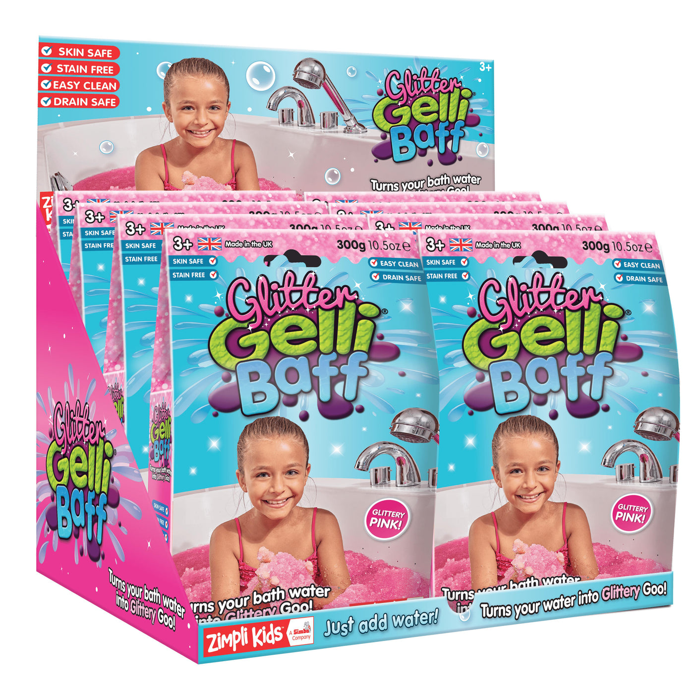 Biodegradable Glitter Gelli Baff - Kids Sensory Bath Toy (One 300g Pack Supplied)