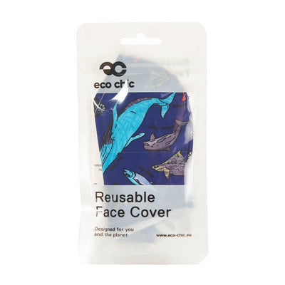 Blue Sea Creatures Reusable Face Cover