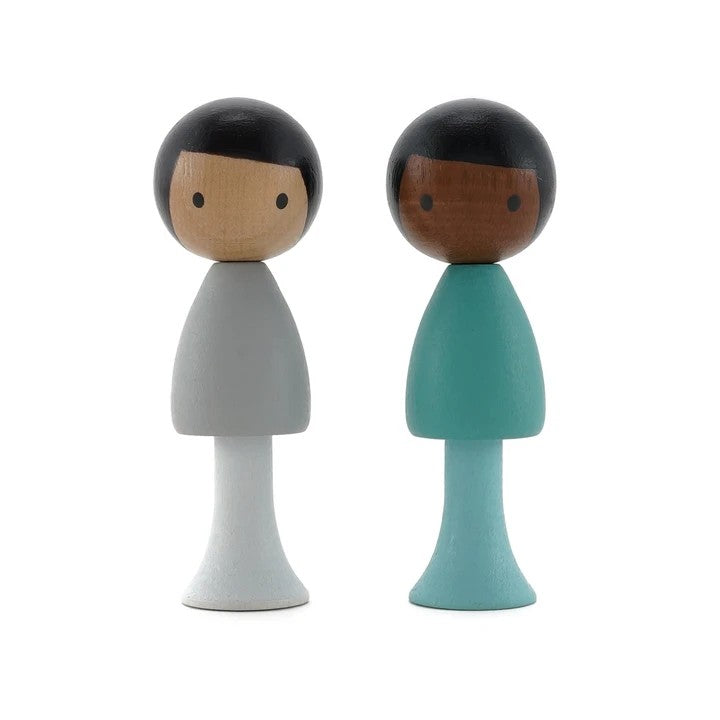 CLiCQUES Wooden Magnetic Peg Dolls - Sam & Justin