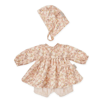 Doll's Clothing Set & Bonnet - GOTS Organic Cotton Aurora