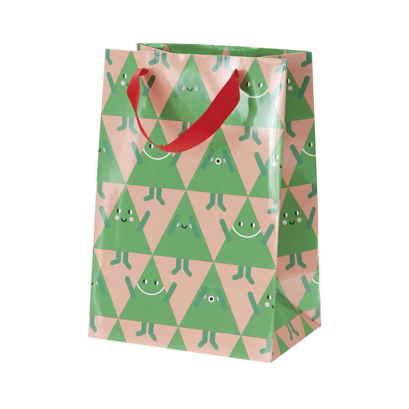 Christmas Gift Bag - Merry Christmas Fir Trees 18 x 26 x 12 cm