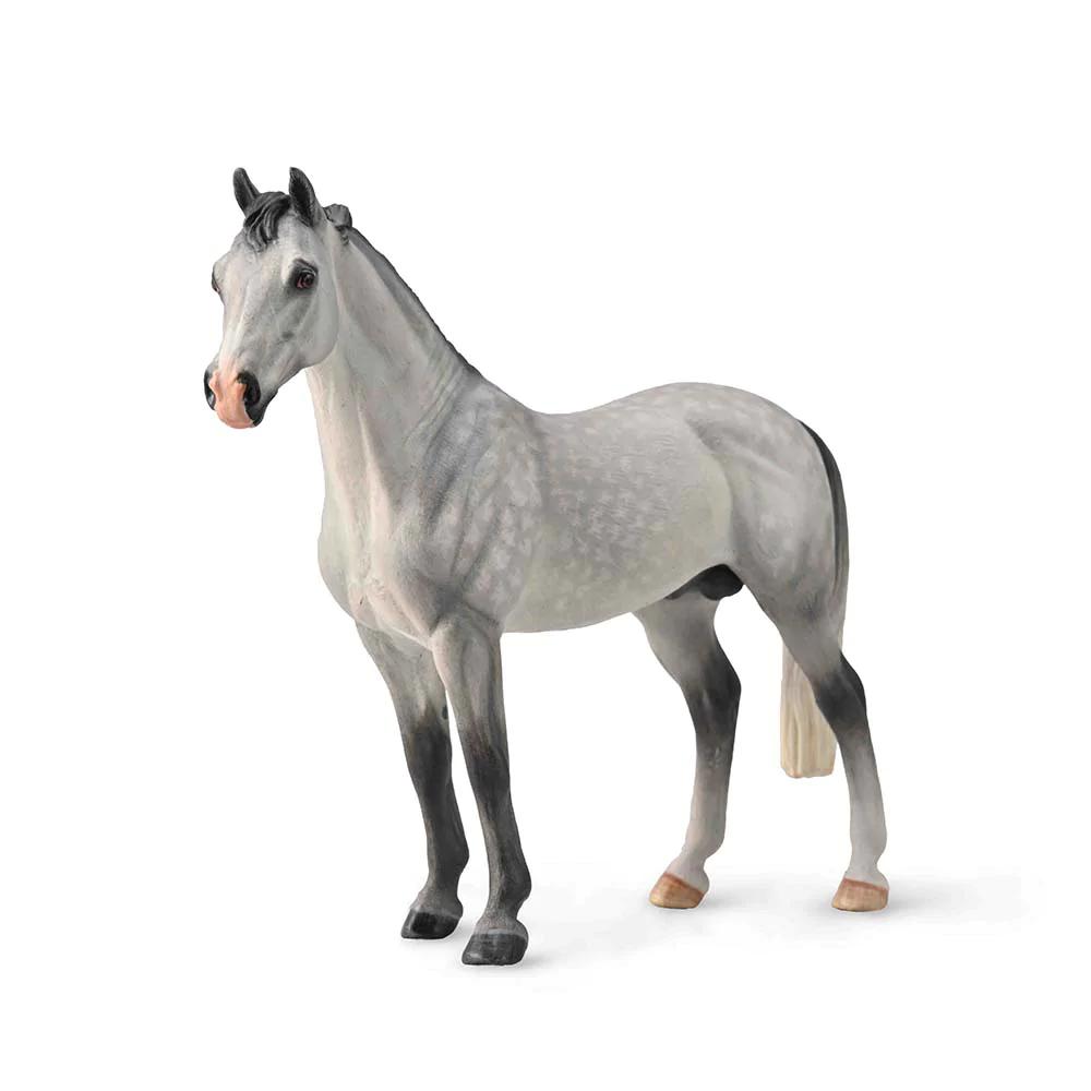 Hanoverian Stallion Dappled Grey - Hand-Painted Animal Figure