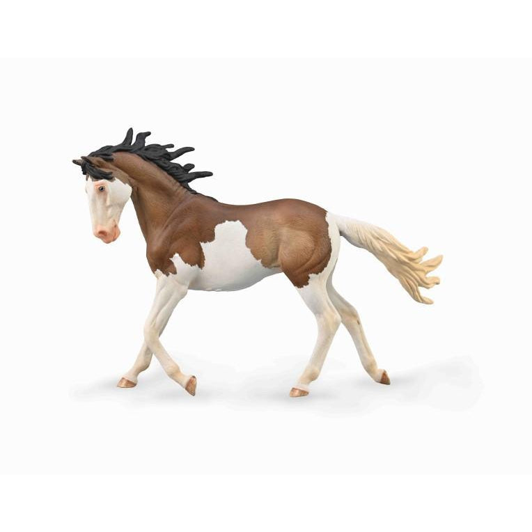 Mustang Mare - Bay Splash Overo Horse Figure
