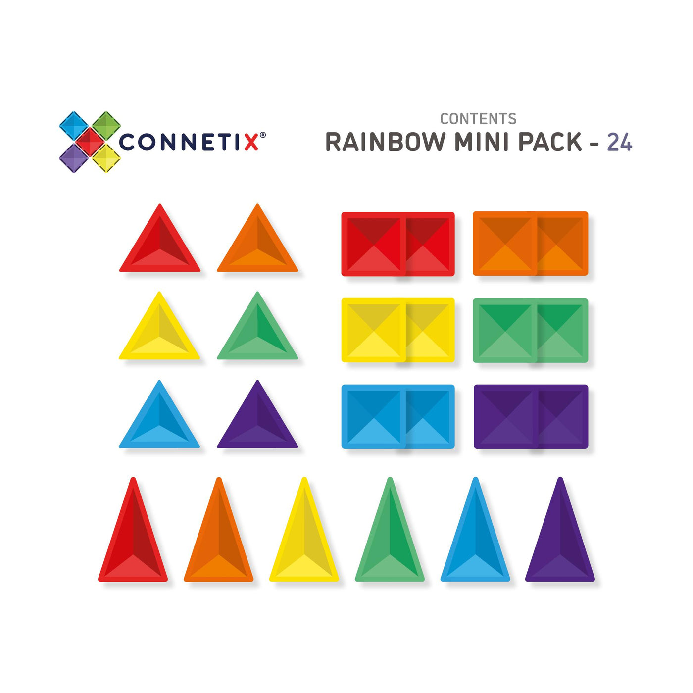 Connetix Rainbow Mini Pack 24 pieces