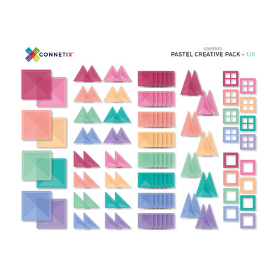 Magnetic Tiles 120 Piece Pastel Creative Pack