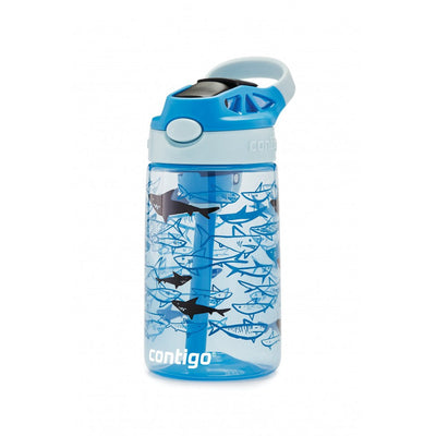 Contigo Children's Water Bottle - Easy Clean PP 420ml - Blue Shark