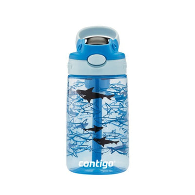 Contigo Children's Water Bottle - Easy Clean PP 420ml - Blue Shark