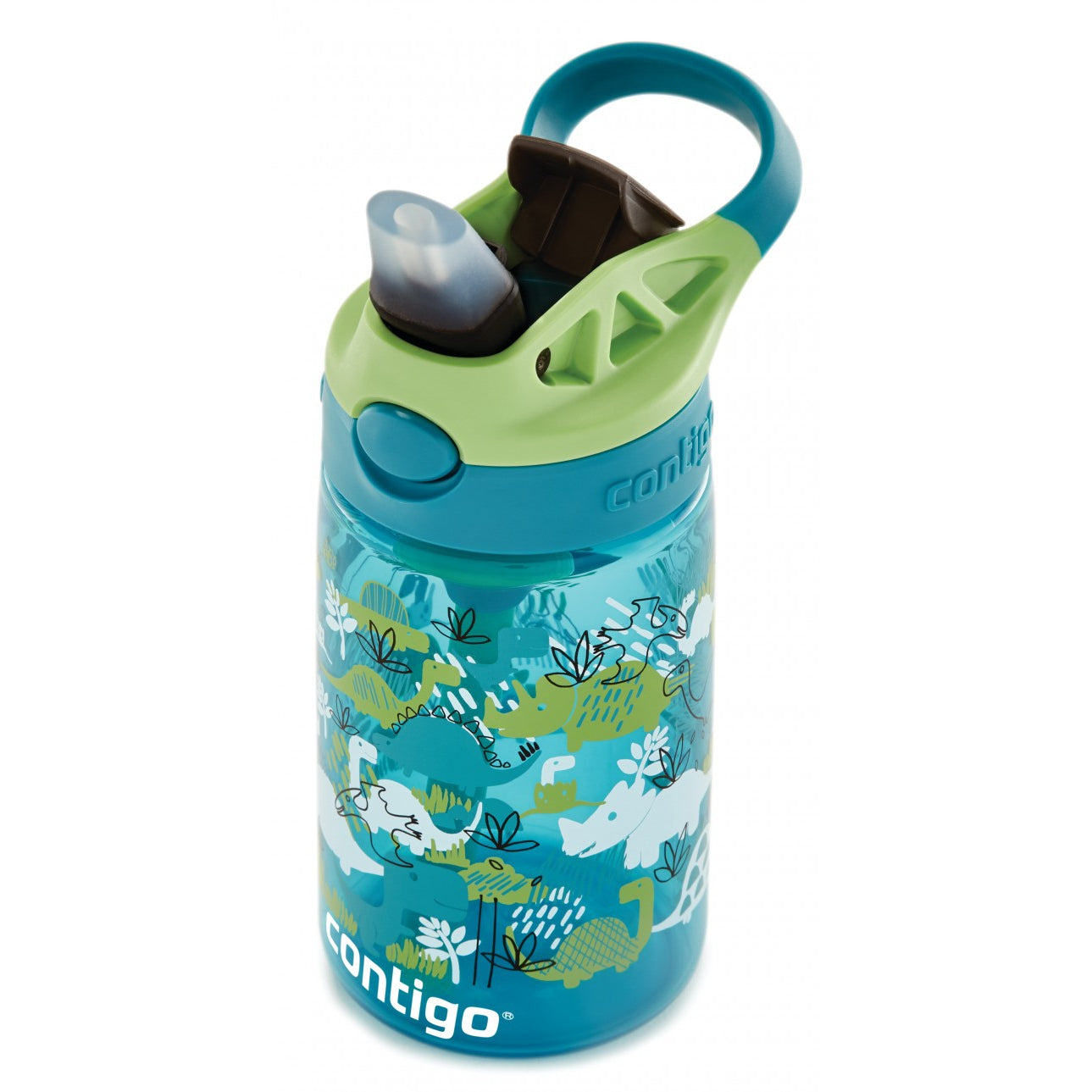Contigo Children's Water Bottle - Easy Clean PP 420ml - Green Dino