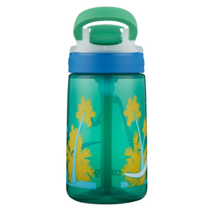 Contigo Children's Water Bottle - Gizmo Flip 420ml - Jungle Green Dinosaur