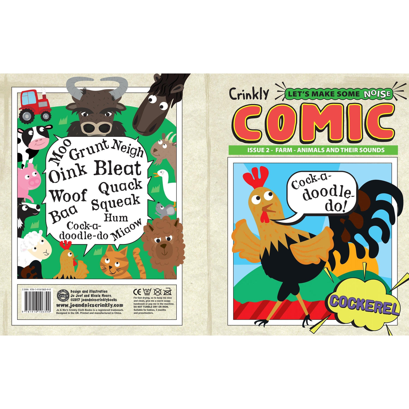 Nursery Times Crinkly Newspaper - Comic Issue Noisy Farm Sounds