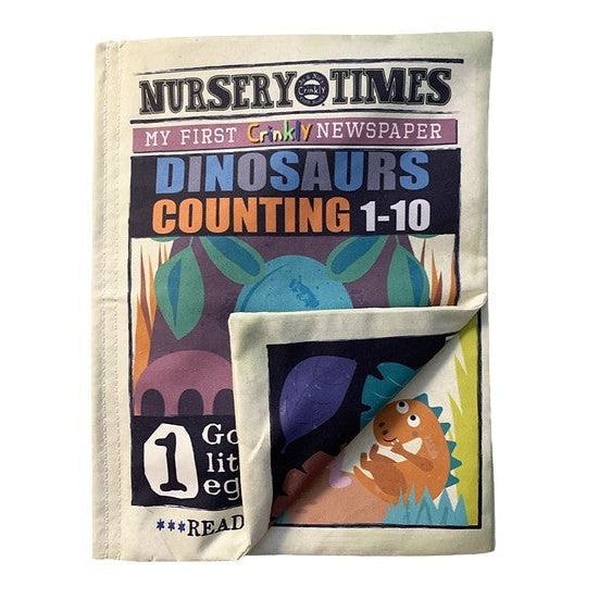Nursery Times Crinkly Newspaper - Jurassic Dinosaur Counting
