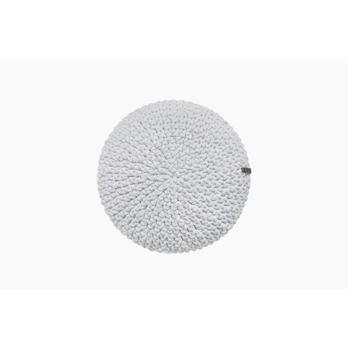 Crochet Round Cushion | Light Grey