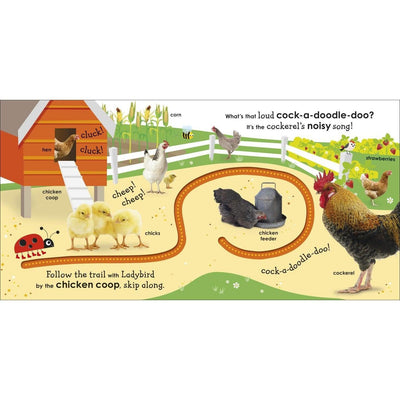On The Farm With A Ladybird: With Fun Trails To Follow And First Words