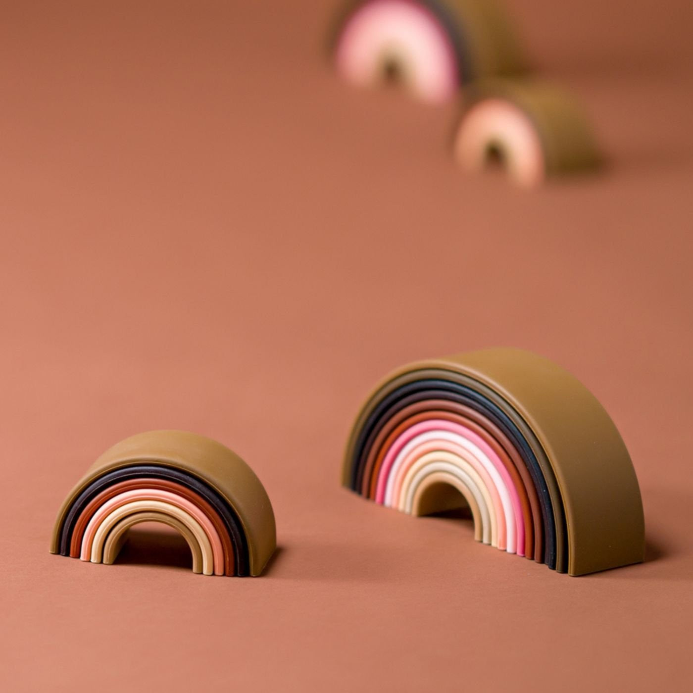 Dena Sensory Silicone Toy - 6 Piece Diversity Rainbow - A Tribute to the Beauty of All Skin Tones