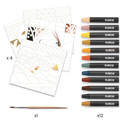 Djeco Design - Watercolour Activity Set Inspired by - Desert
