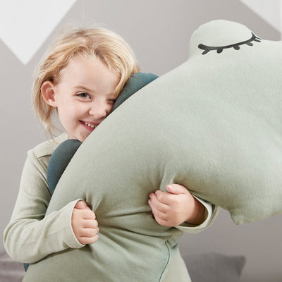 Done by Deer Comfy Body Pillow - Croco Green - from Pregnancy to Play