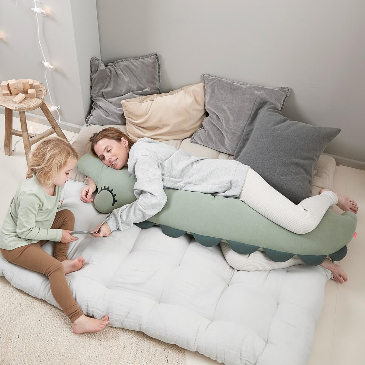 Done by Deer Comfy Body Pillow - Croco Powder - from Pregnancy to Play