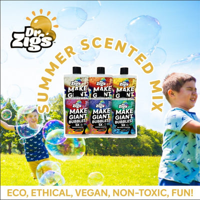 Dr Zigs Summer Edition Trio of Scented Giant Bubble Mix for Making Giant Bubbles