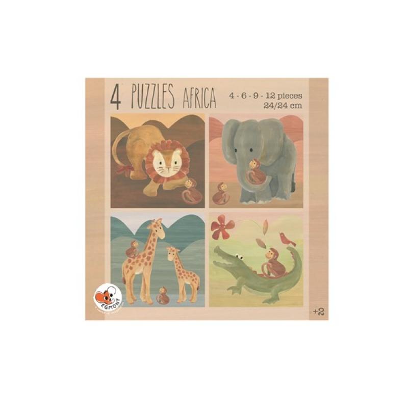4 African Animal Puzzles-Puzzles-Egmont Toys-Yes Bebe