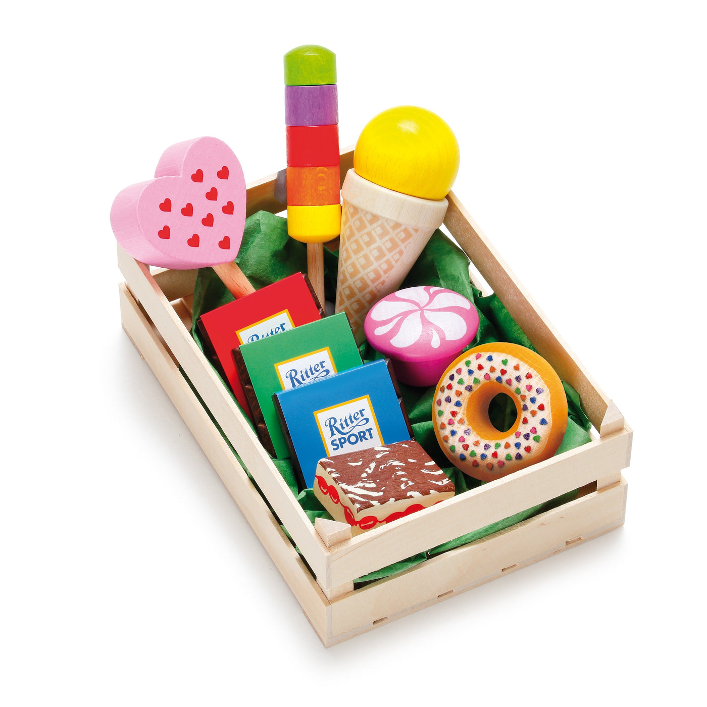 Erzi Assorted Candies in Crate - Wooden Play Food