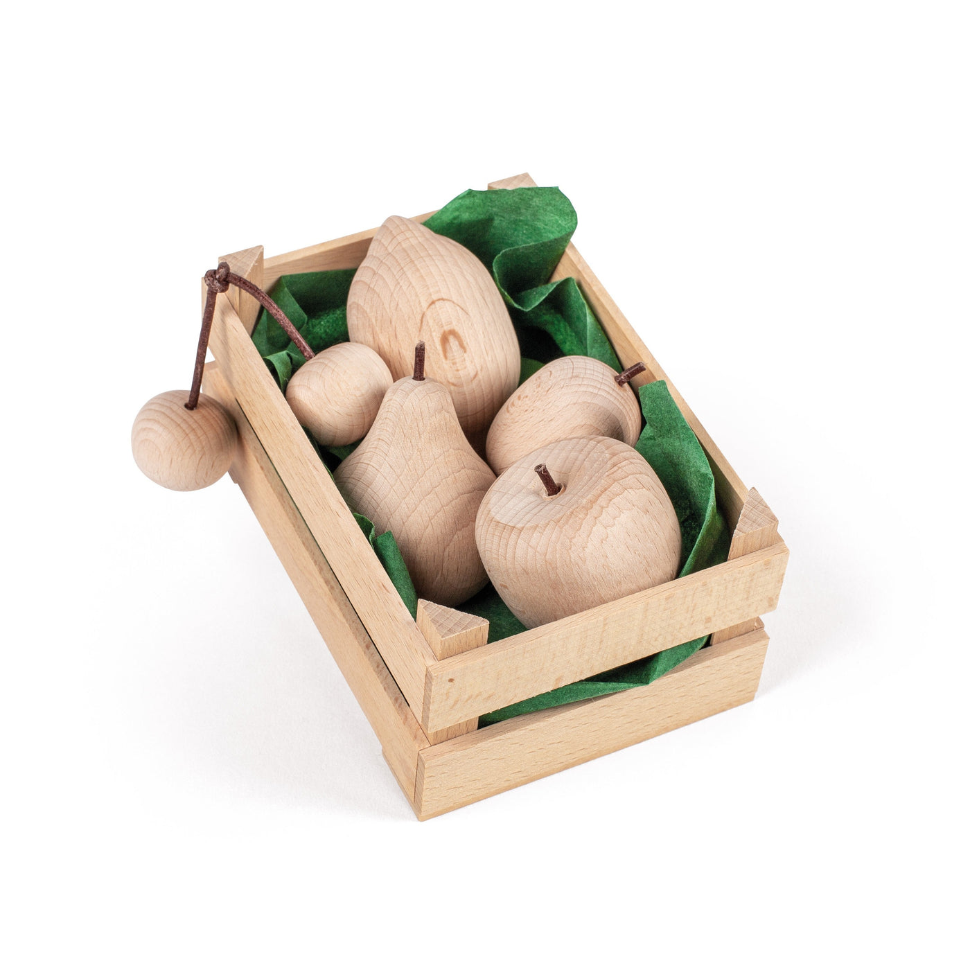 Erzi Assorted Natural Fruits in Crate - Wooden Play Food