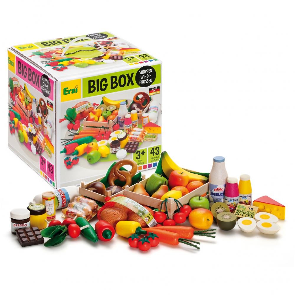 Erzi Big Sorting Box of Play Food - Wooden Play Food