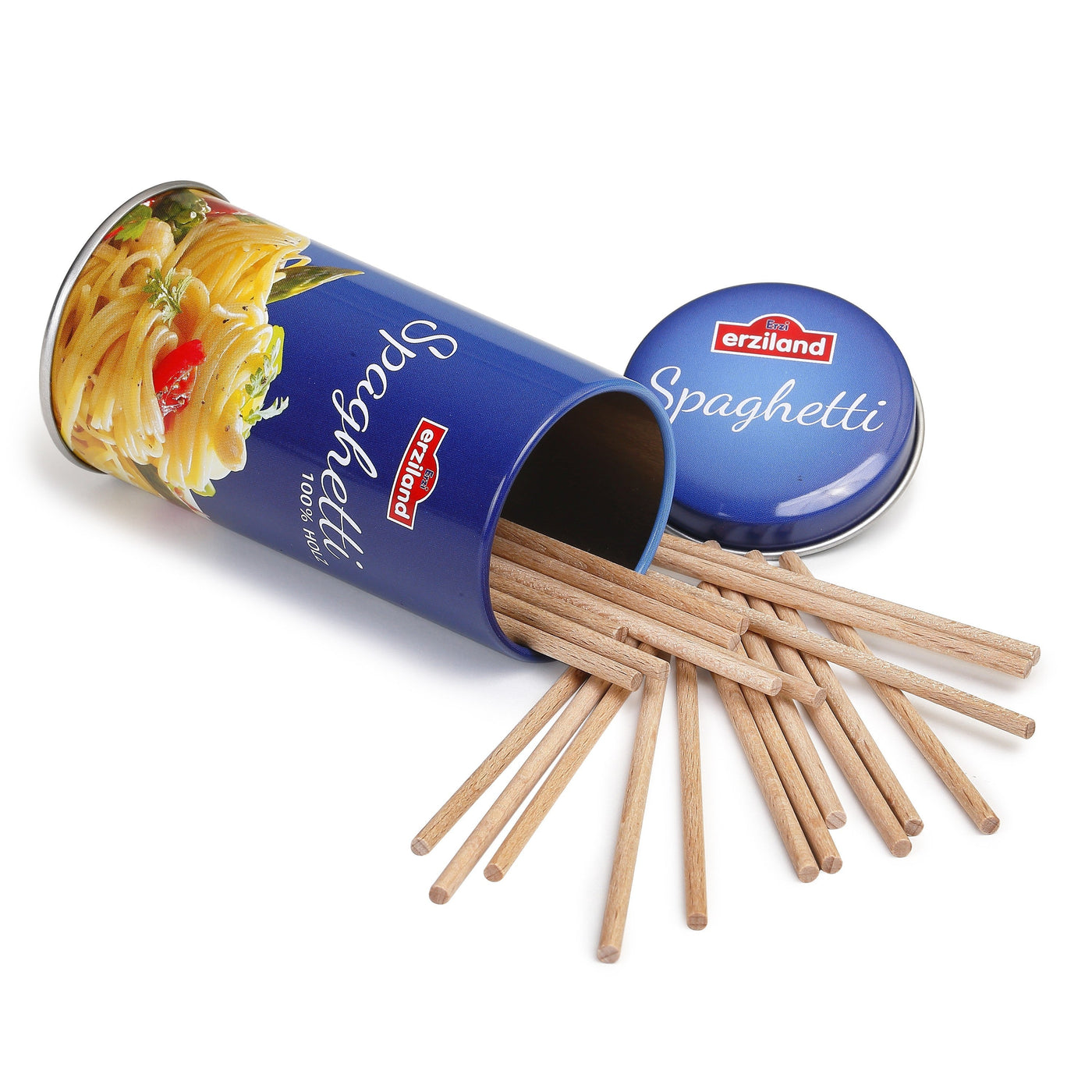 Erzi Spaghetti in a Tin - Wooden Play Food