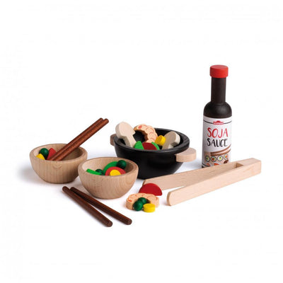 Erzi Wok Party Assortment - Wooden Play Food