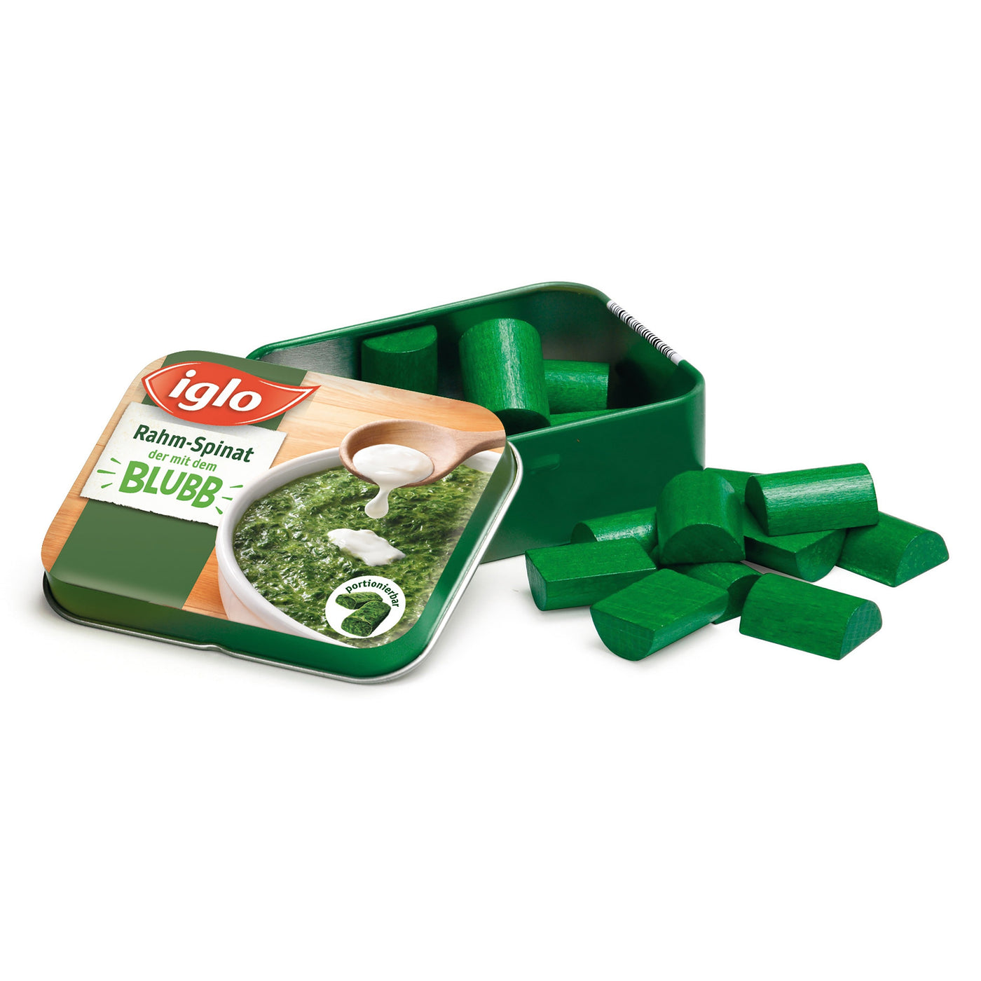 Erzi Spinach in a Tin - Wooden Toy Food