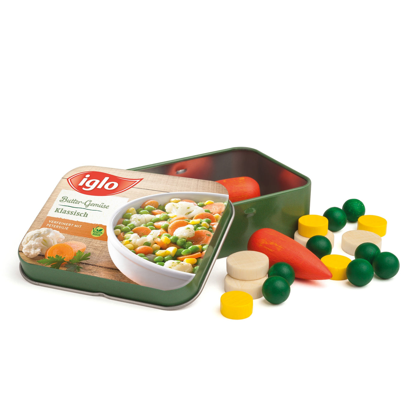 Erzi Vegetables Iglo in Tin - Wooden Play Food