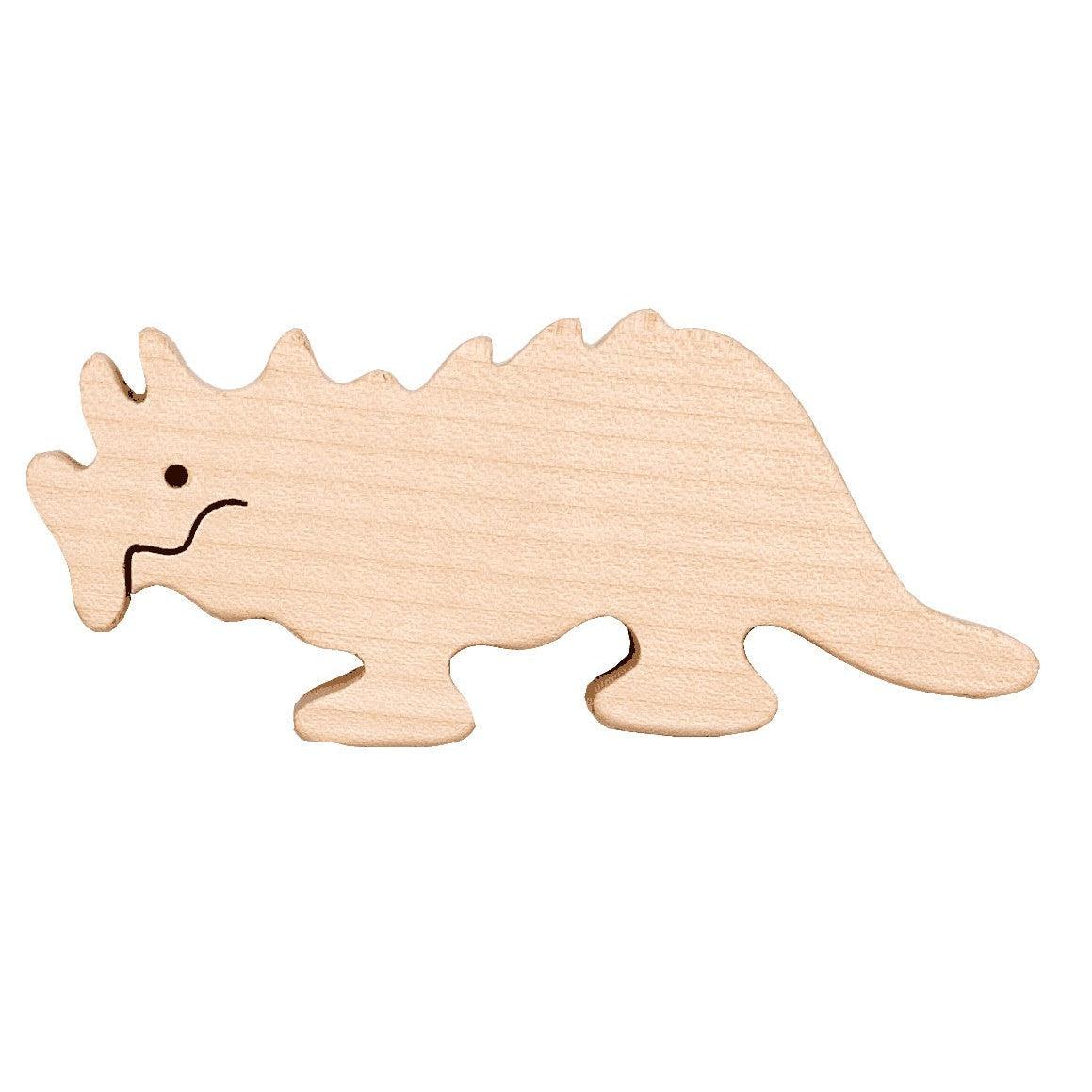 Fauna Natural Wooden Triceratops