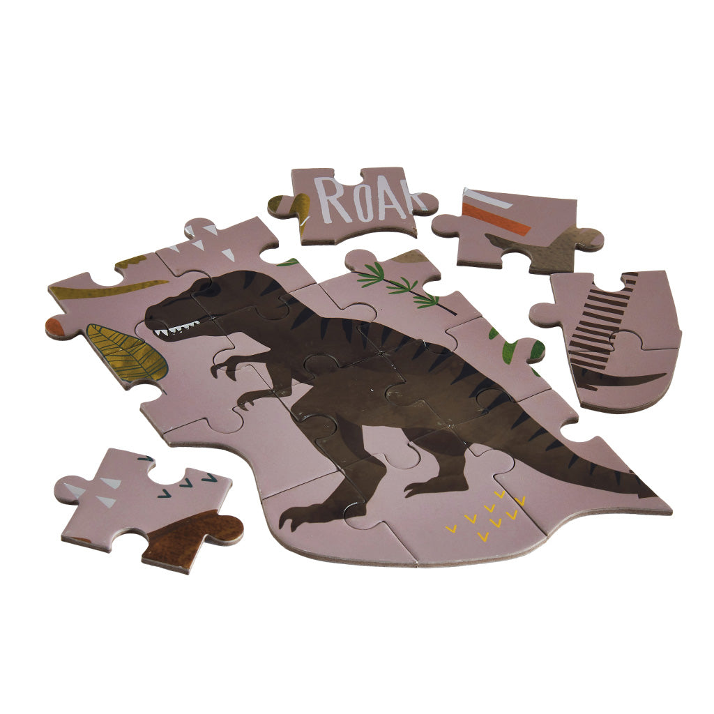 80 Piece "Dino" Shaped Jigsaw With Shaped Box - Dinosaur
