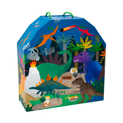 Playbox With Wooden Pieces - Dinosaur
